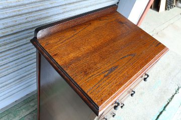 Art Deco style oak tall chest of 6 drawersの画像