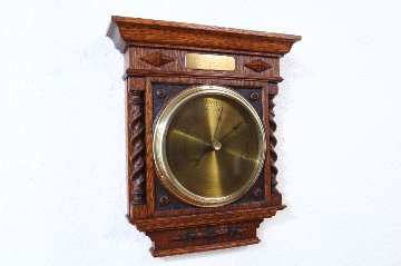 Oak barley twist barometer画像