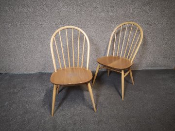 Ercol furniture (2 hoop back chairs)画像