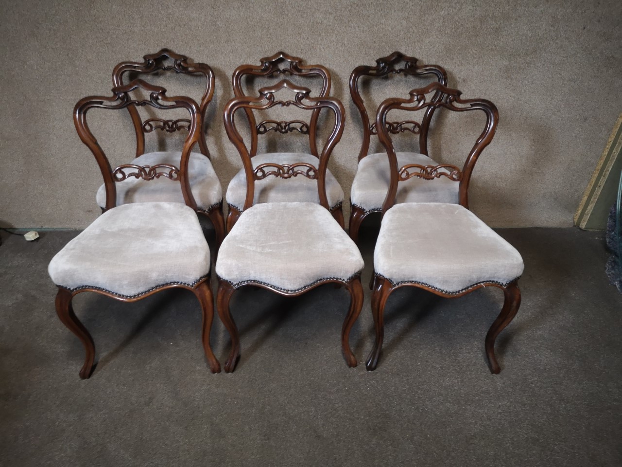 Set of 6 rosewood chairs画像