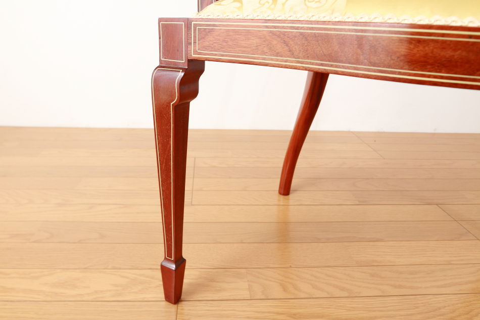 Edwardian inlaid mahogany chairの画像