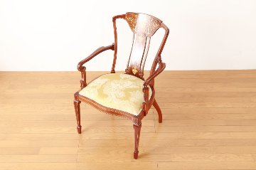 Edwardian inlaid mahogany chairの画像