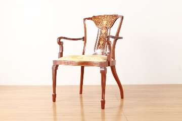 Edwardian inlaid mahogany chairの画像