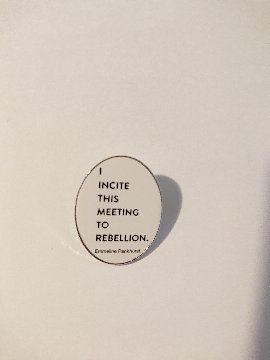 ピンバッジ　こんな感じだったら生きて笑って愛せない あなたと同じ特権を持ってない人々の為に戦え 人生は夢のよう 私はこの集会を反乱に扇動する キャンセルされた約束愛好家の画像
