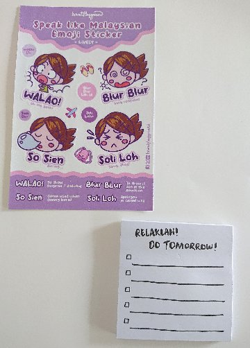 スピークライクマレーシアン　ステッカーシート・付箋セットの画像