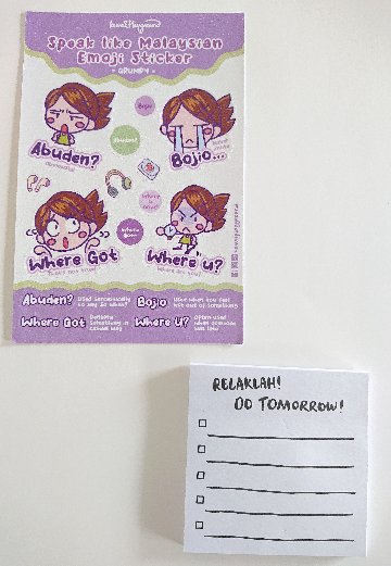 スピークライクマレーシアン　ステッカーシート・付箋セットの画像