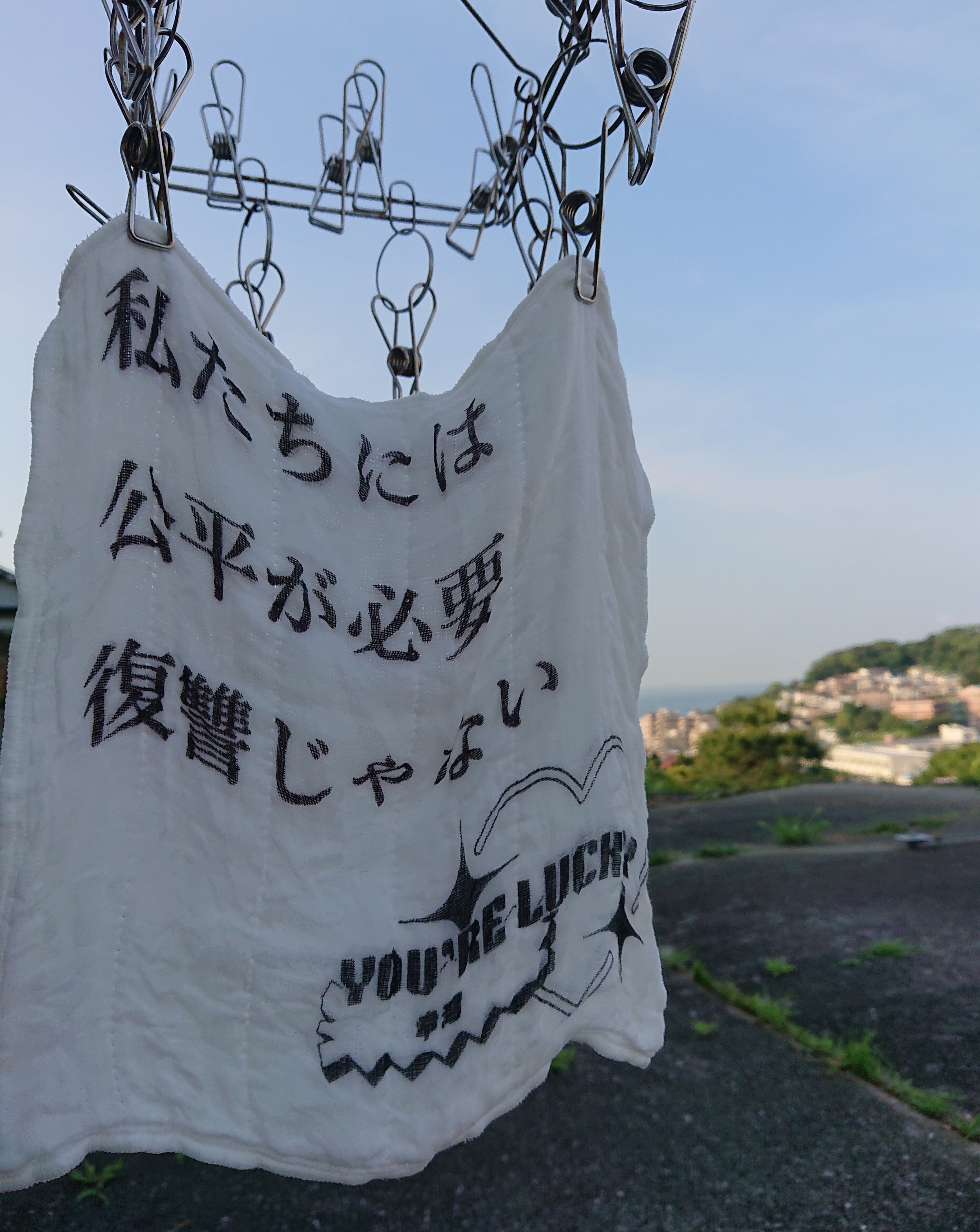 かや生地布巾　私たちには公平が必要、復讐じゃない、あなたツイてるねの画像