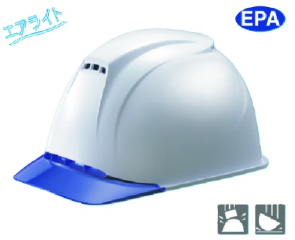 【谷沢製作所製品】保護帽　エアライト　二層構造半透明前ひさし型　白　遮熱なしの画像