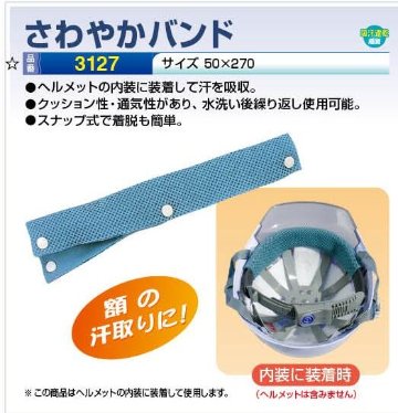 熱中症対策　さわやかバンド　ヘルメットバンドの画像