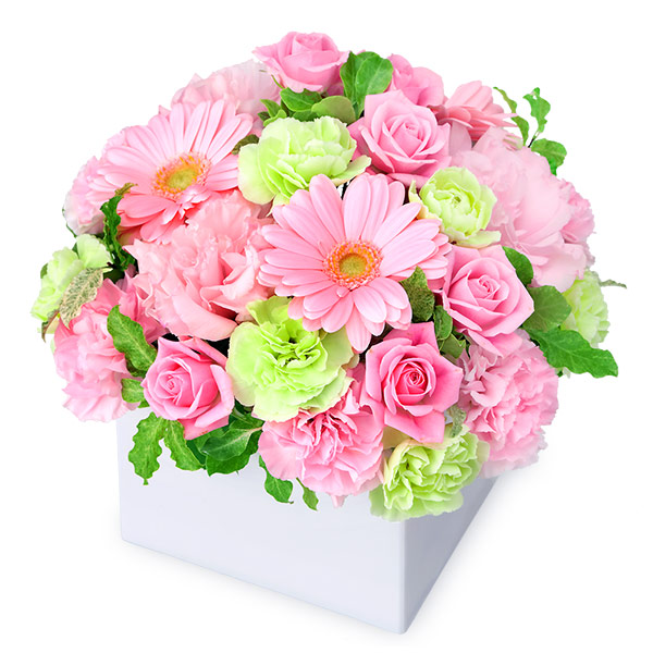 ピンクガーベラのアレンジ　524138の画像