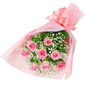 ピンクバラの花束　525103の画像