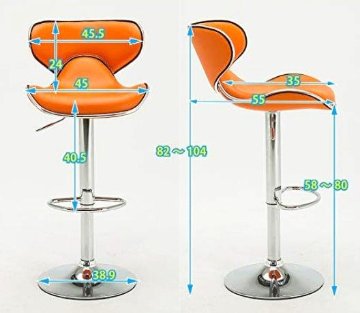 カウンターチェア ピュア　レッドの画像