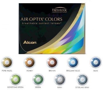 エアオプティクスカラーズ 全9色 1箱2枚入 近視/遠視 日本未入荷の画像