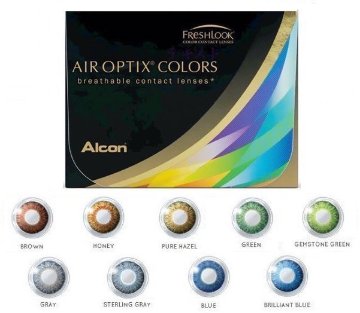 エアオプティクスカラーズ 全9色 1箱2枚入 近視/遠視 日本未入荷の画像