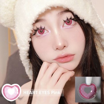 Heart Eye ハートアイ ブルー/ブラウン/ピンク 4色 2枚セット画像