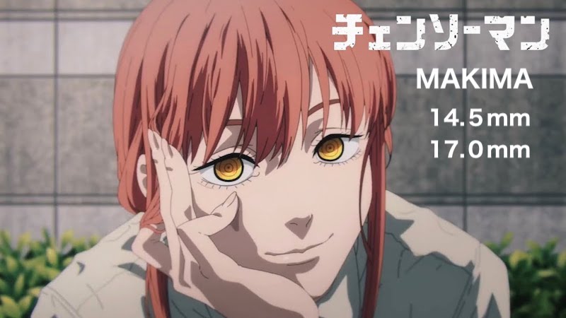 チェンソーマン マキマ カラコン カラコン 14/17mm ミニ全眼 2枚1組の画像