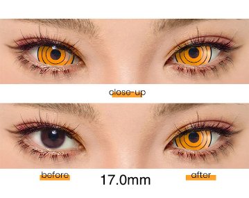 チェンソーマン マキマ カラコン 17mm ミニ全眼 2枚1組の画像