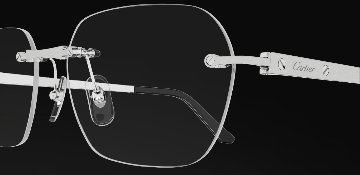 サントス ドゥ カルティエ 眼鏡フレーム CT0407O 002 チタンの画像
