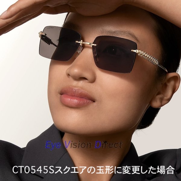 クラッシュ ドゥ カルティエ 眼鏡フレーム CT0565O 001の画像