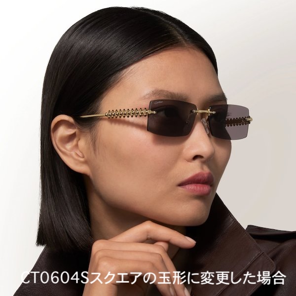 クラッシュ ドゥ カルティエ 眼鏡フレーム CT0565O 001の画像