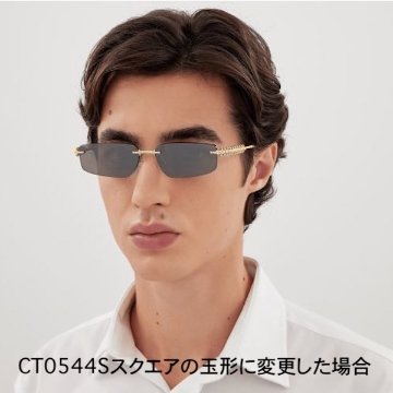 クラッシュ ドゥ カルティエ 眼鏡フレーム CT0565O 001の画像