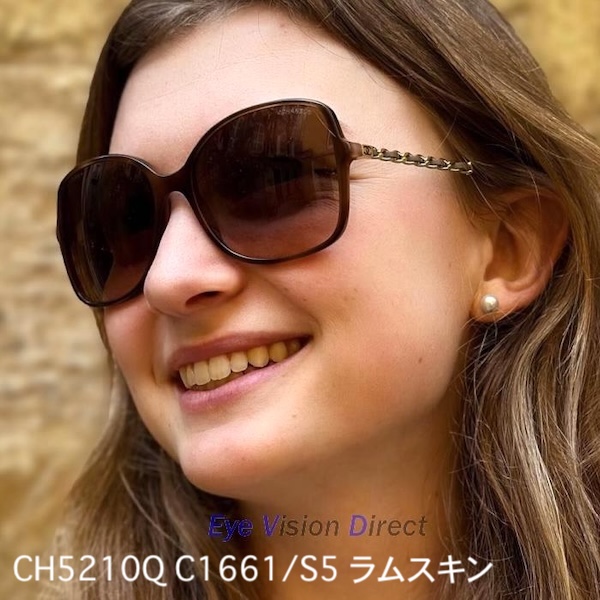 シャネル サングラス CH5210Q C1661/S5 ラムスキンの画像
