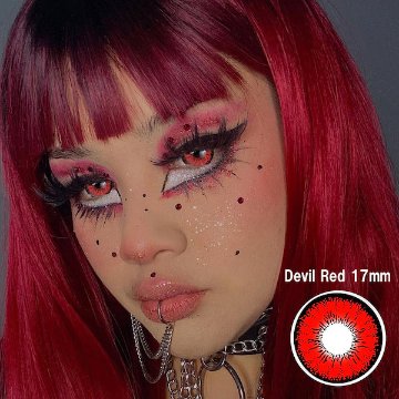 Devil Red Mini Sclera 17mm デビルレッド ミニ全眼 2枚1組の画像