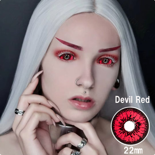 Devil Red Sclera 22mm デビルレッド全眼の画像