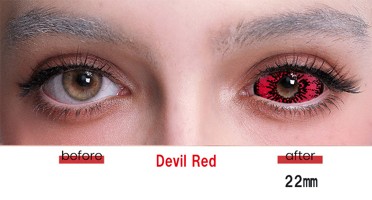 Devil Red Sclera 22mm デビルレッド全眼の画像