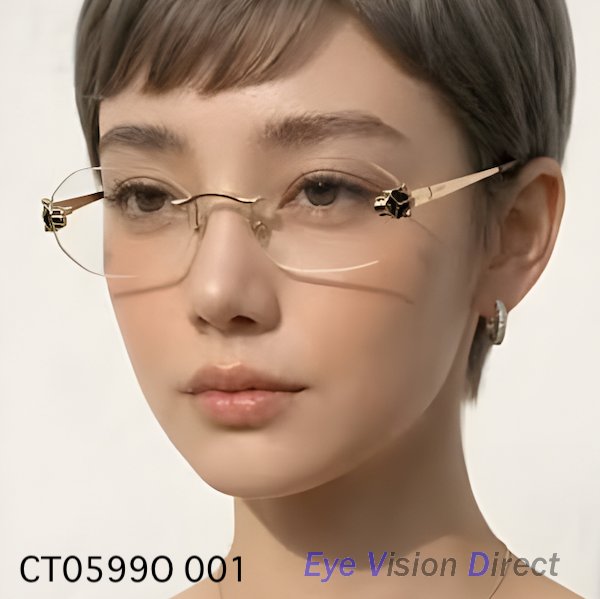 パンテール ドゥ カルティエ 眼鏡フレーム CT0599O 001の画像
