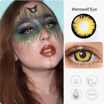 Werewolf 人狼 カラコン 17mm ミニ全眼 2枚1組の画像