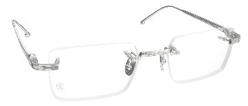 パシャ ドゥ カルティエ 眼鏡フレーム CT0619O 002 チタンの画像