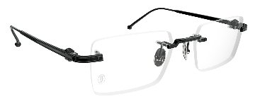 パシャ ドゥ カルティエ 眼鏡フレーム CT0619O 003 チタンの画像