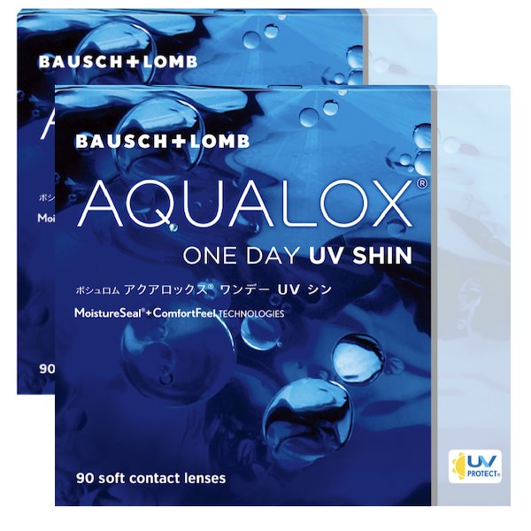 アクアロックスワンデー UV シン 1箱90枚入 2箱セット 近視/遠視の画像
