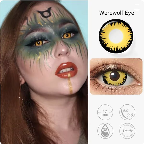 Werewolf 人狼 カラコン 17mm ミニ全眼 2枚1組の画像