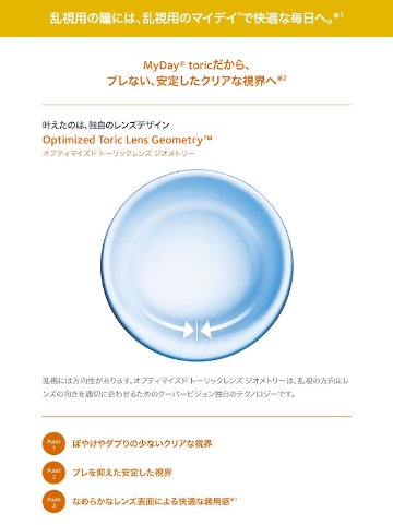 マイデイ トーリック 1箱30枚入 近視/遠視の画像