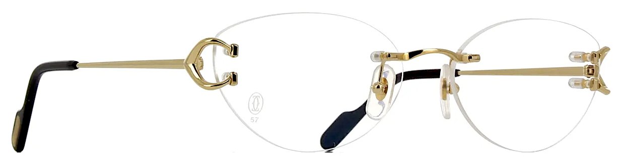 デコール C クラッシック ドゥ カルティエ 眼鏡フレーム CT0487O 001の画像