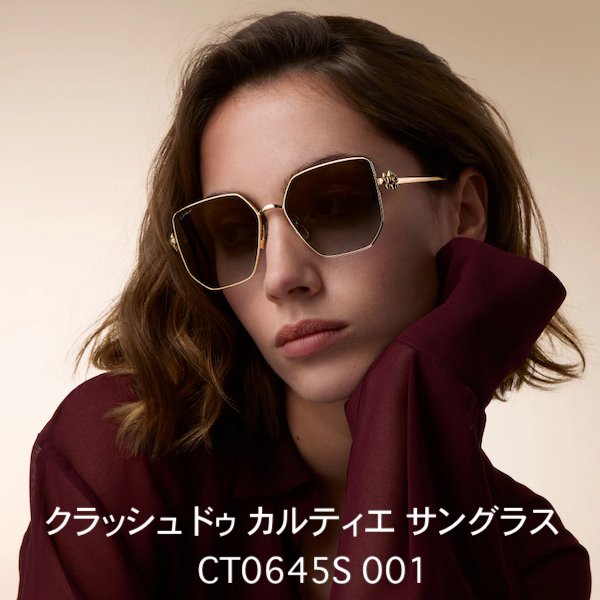 クラッシュ ドゥ カルティエ サングラス CT0645S 001の画像