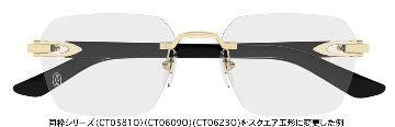 シグネチャー C ドゥ カルティエ 眼鏡フレーム CT0609O 001の画像