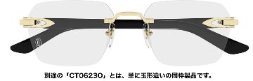 デコール C アロンジェ カルティエ 眼鏡フレーム CT0581O 005の画像