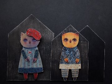 ドム・ナ・コリョーサフ Dom na Korecax 「木の人形5 猫2」画像
