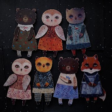 ドム・ナ・コリョーサフ Dom na Korecax 「木の人形5 猫2」画像