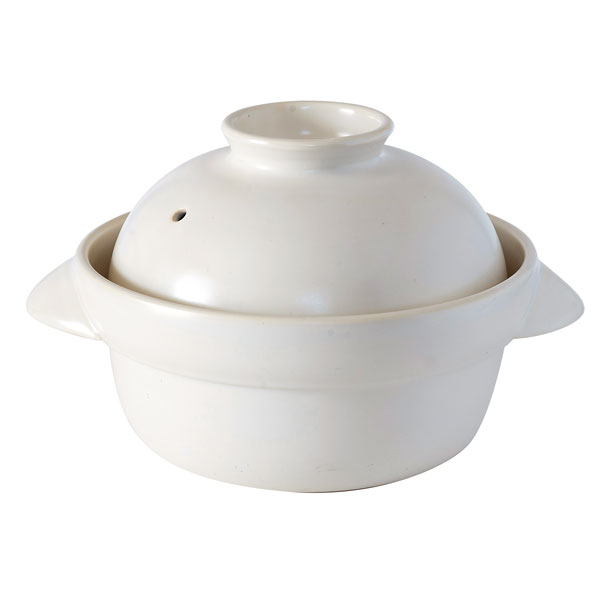 遠赤外線で料理が美味しくなる鍋 鉛不使用 森修焼 味鍋 1200ml 2合炊き ガス直火用の画像