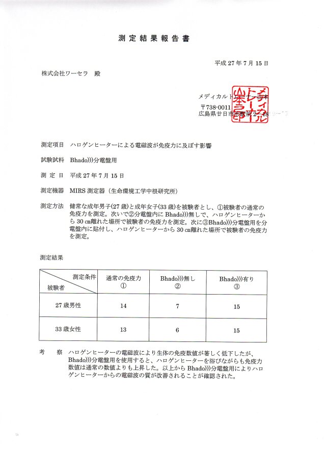 電磁波対策 Bhado シリーズの画像