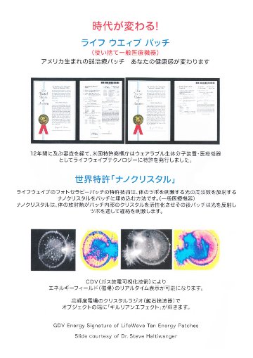 周波数治療 LIFEWAVE シリーズの画像