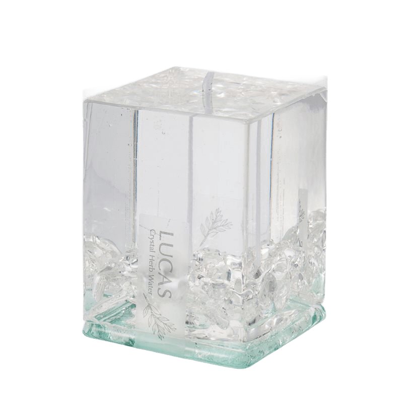 パワーストーンとホワイトセージの強力な浄化キャンドル LUCASの画像