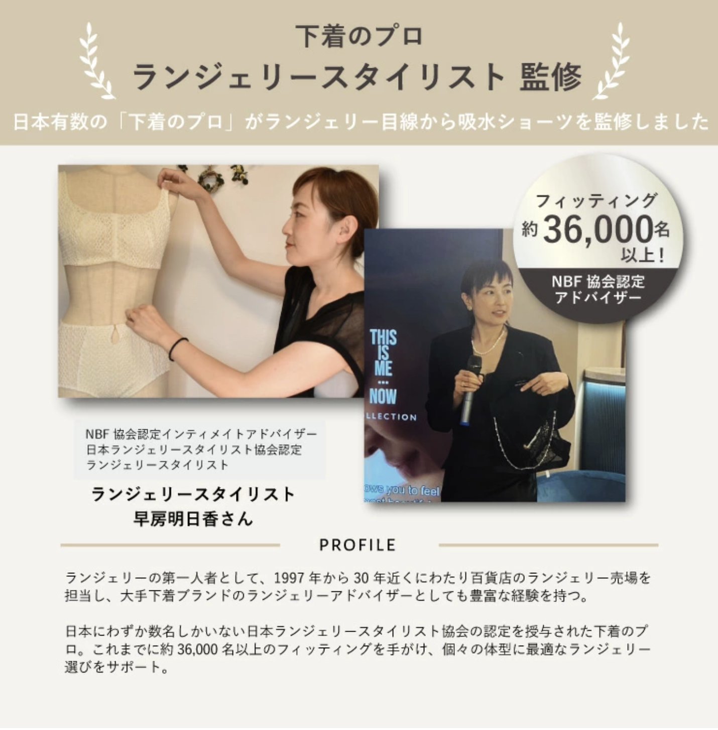 【LAQREE 吸水ショーツ】　Tバックの画像
