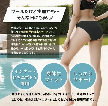 【LAQREE 吸水ショーツ】　水着用の画像