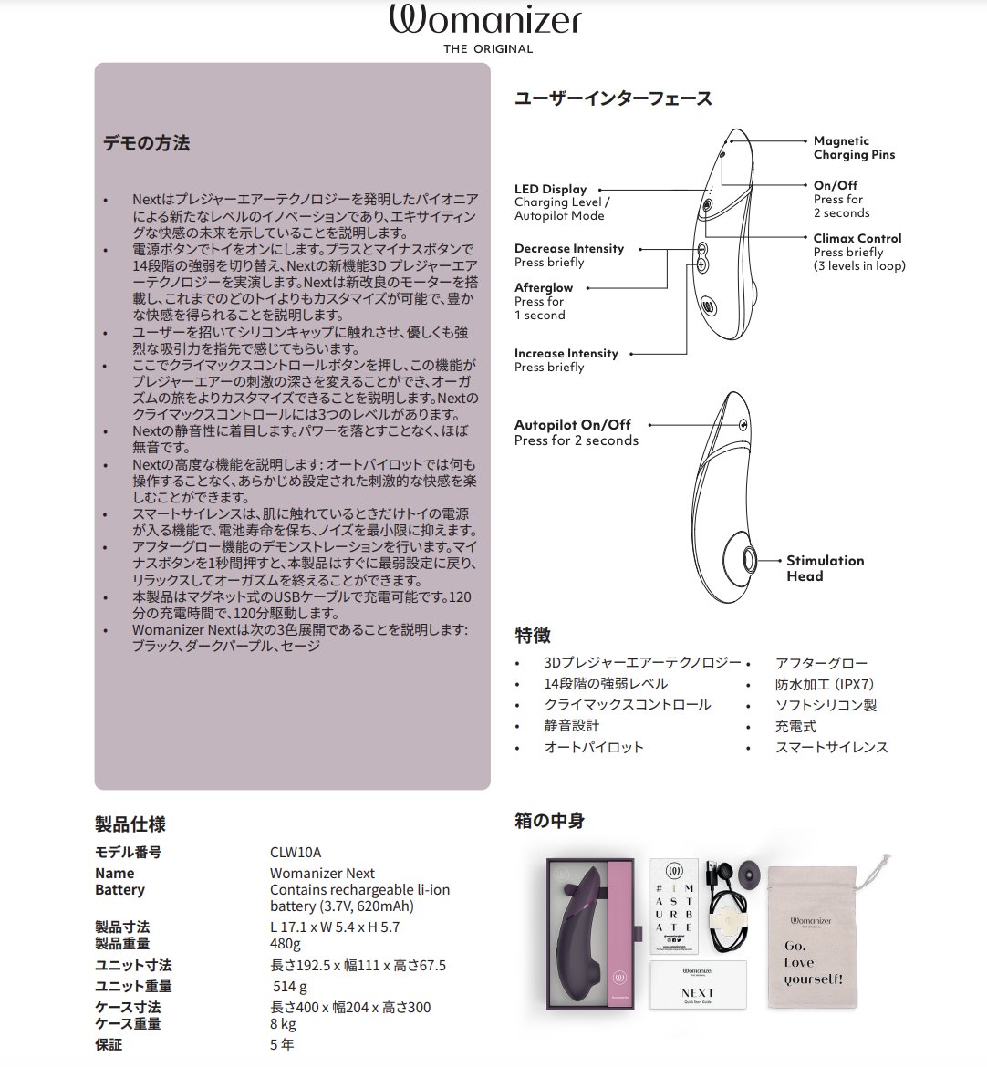 ★ウーマナイザーレンタルモニター★２種セットor３種セットの画像