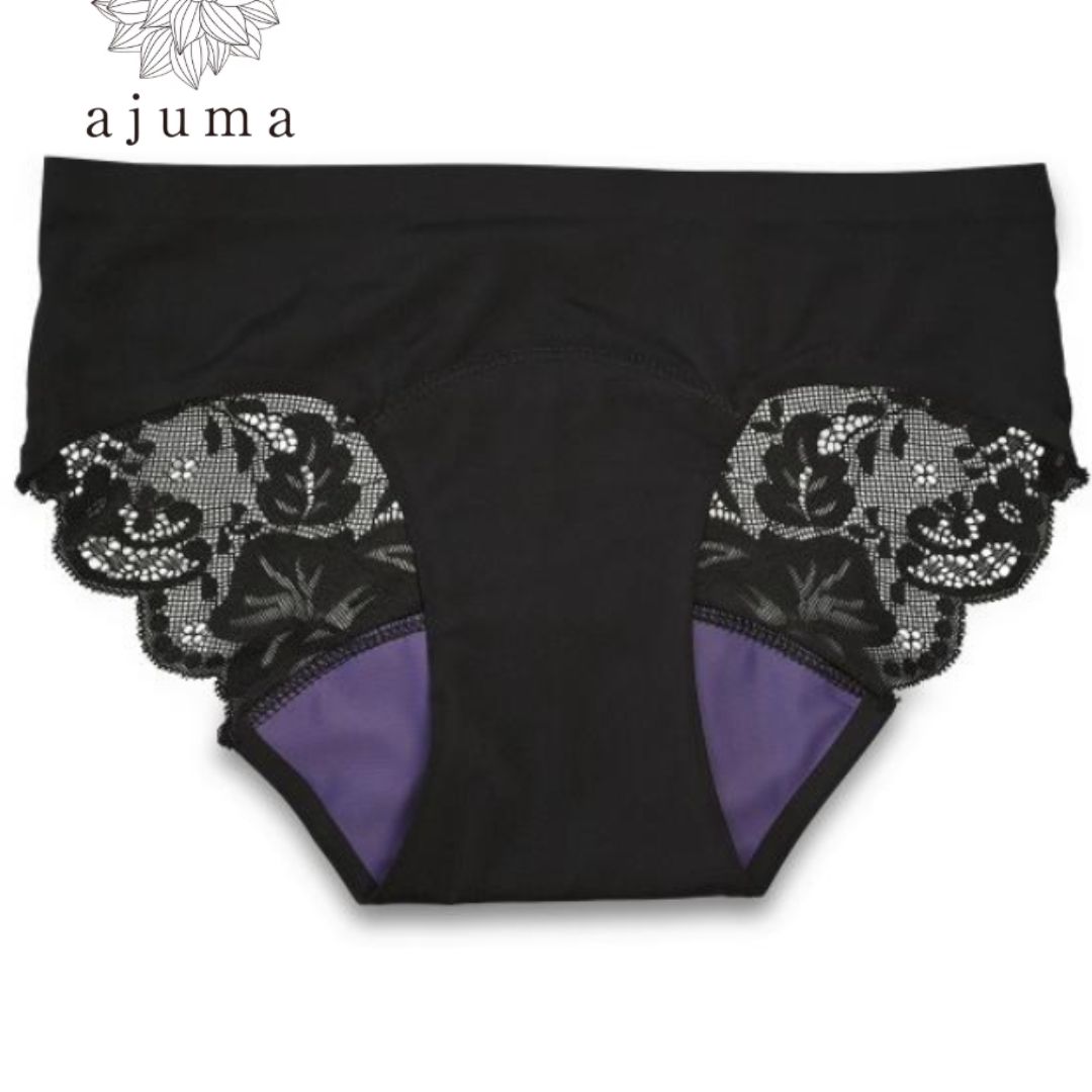 ムーンパンツ デイタイム ブラックレース 紫クロッチの画像